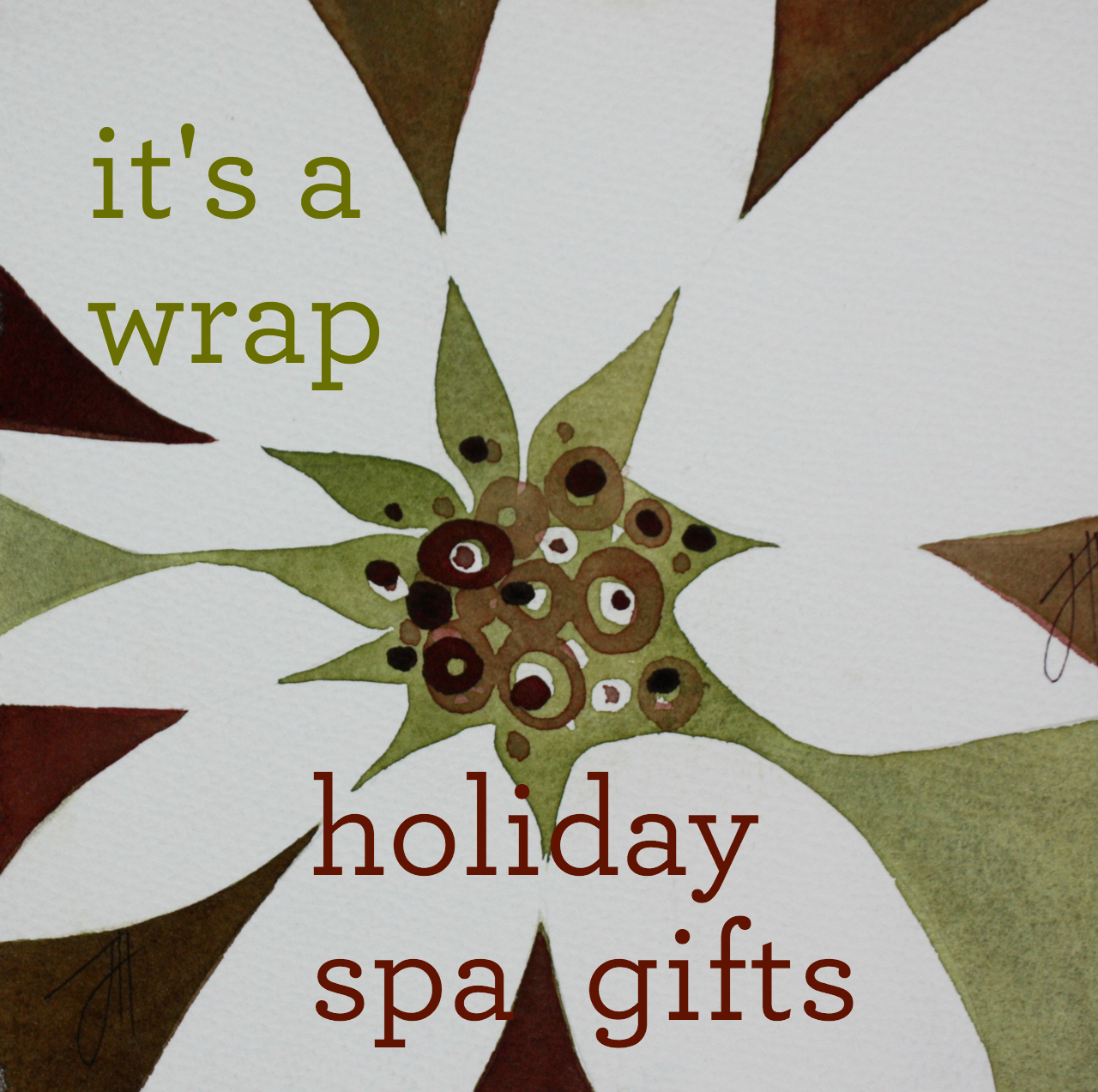 Holiday Spa Gifts at Hiatus- artwork by Jan Heaton